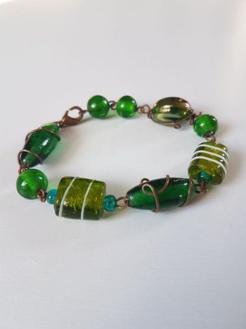 Bracelet fantaisie vert