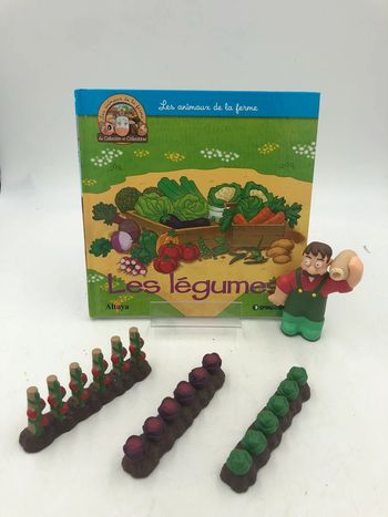 Livre + figurines Altaya les animaux de la ferme N•15 les légumes