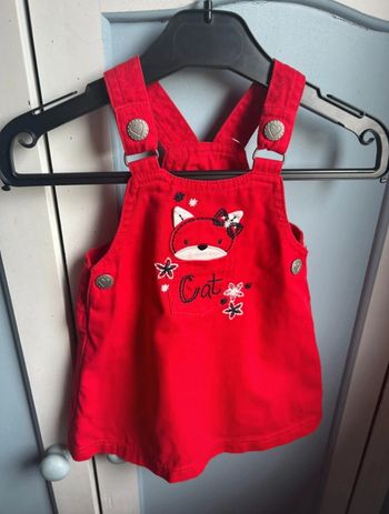 🌸 Adorable Robe Salopette Chat 😻 | 12 mois | Très bon état !