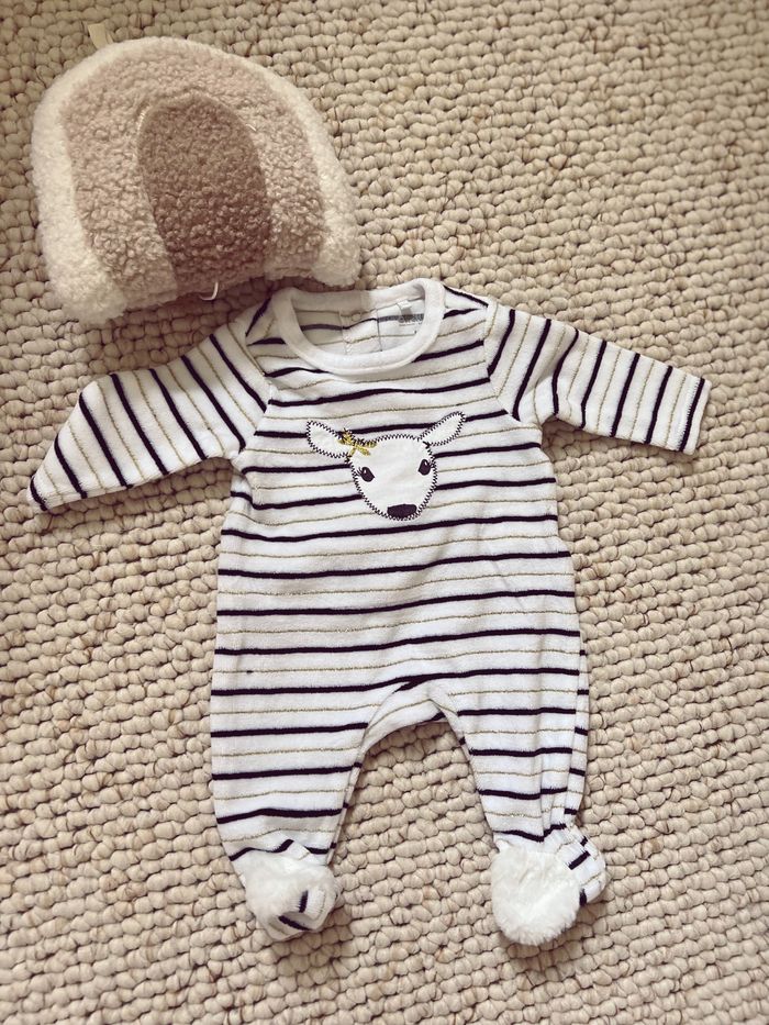 Pyjama velours rayures biche orchestra