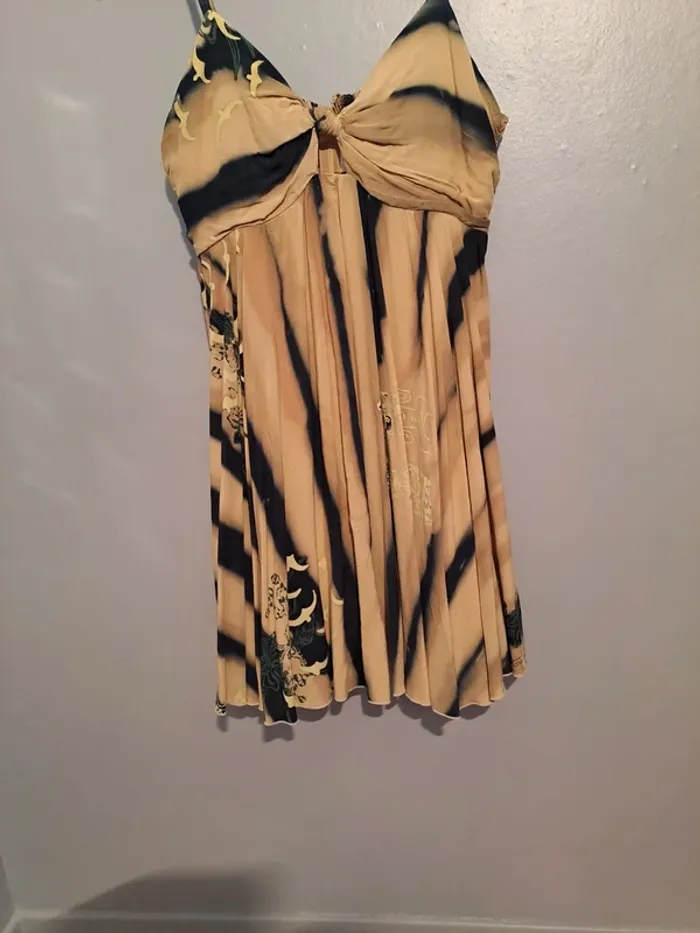 Robe été marron et noire dégradée - Marque Tropical Climate - Taille 38 - État neuf. - photo numéro 2