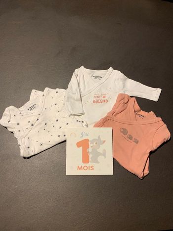 Bodys manches longues 1 mois