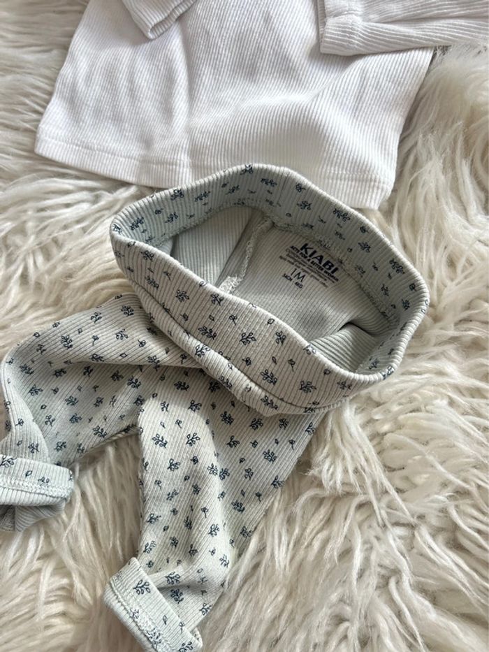 Fille 👧🏻 Ensemble 3 pièces (gilet,tshirt ml, legging) kiabi taille 1 mois - photo numéro 7