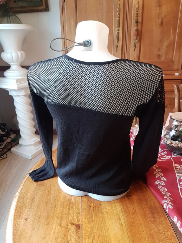 Pull noir 38 strass argenté - photo numéro 2