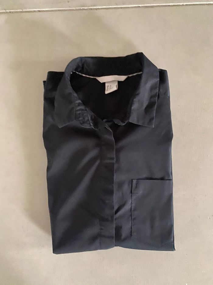 Chemise H&M taille 36 noire stretch cintré manches longues - photo numéro 13