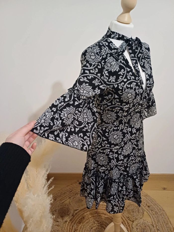 Robe noire chic à motifs Influencer taille S 36 - photo numéro 6