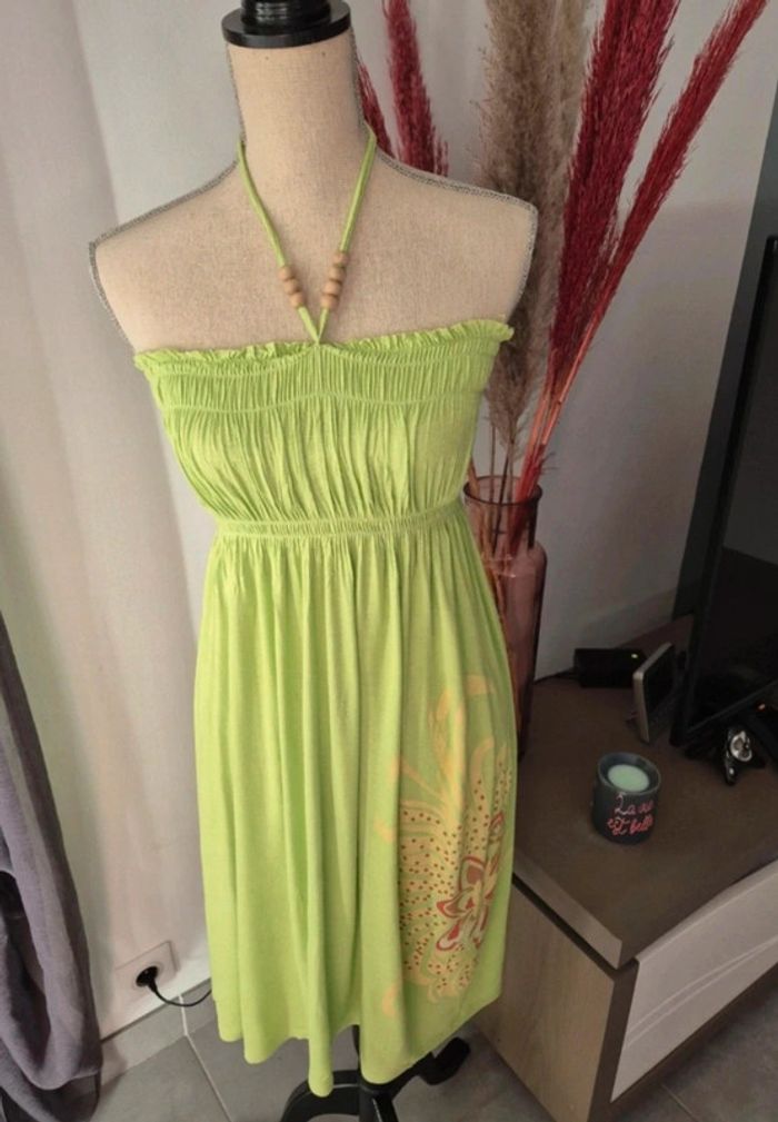 Robe d'été verte fluide - Taille 1 (convient à un 36/38)