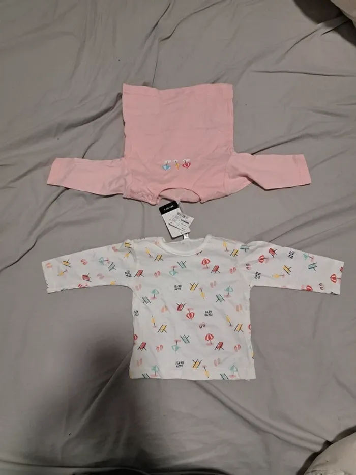Lot de 2 tee shirt manche longue