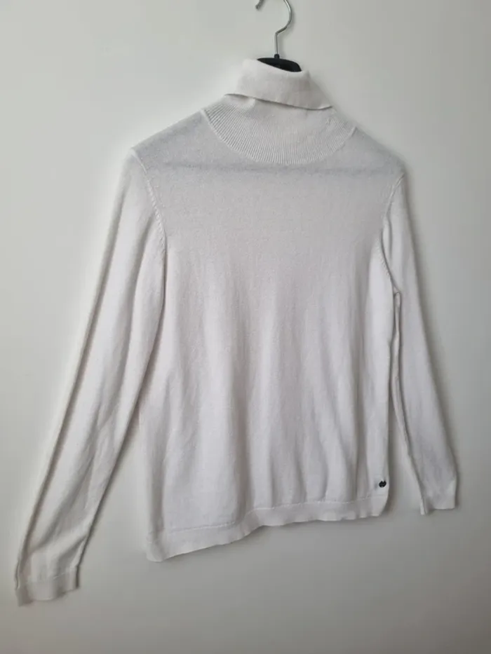 Pull col roulé blanc Esprit - photo numéro 9