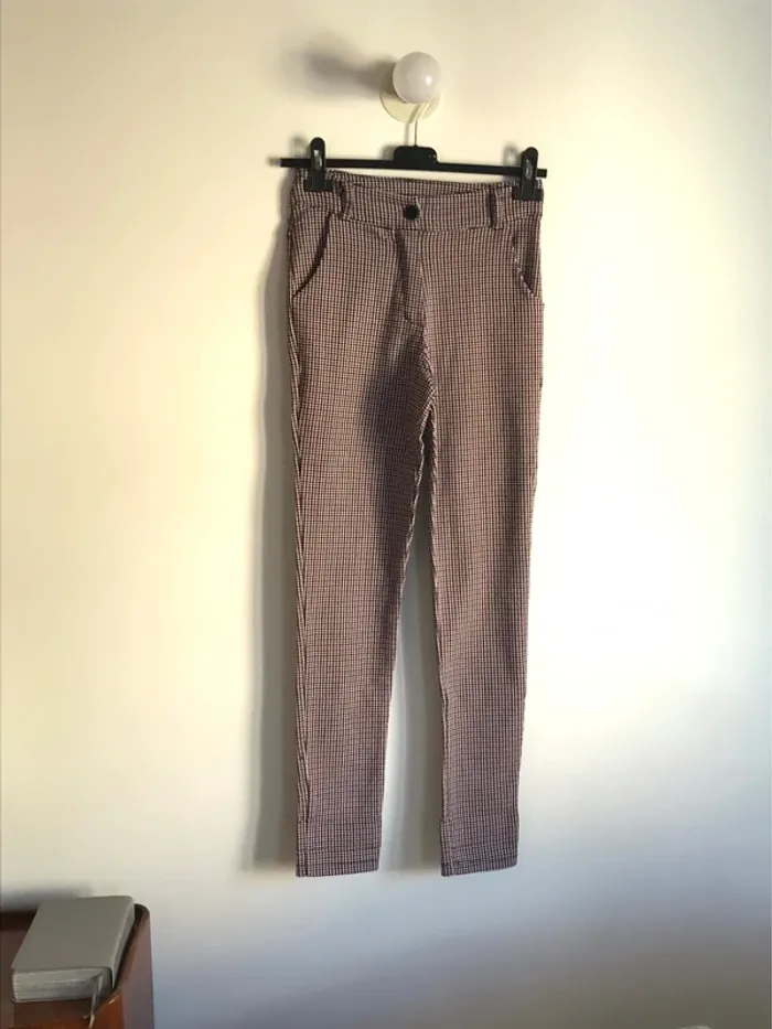 Pantalon très strech pied de poule taille 34/36 - photo numéro 2