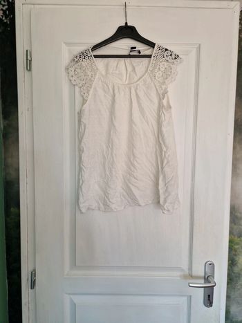 Top blanc dentelle primark taille 42