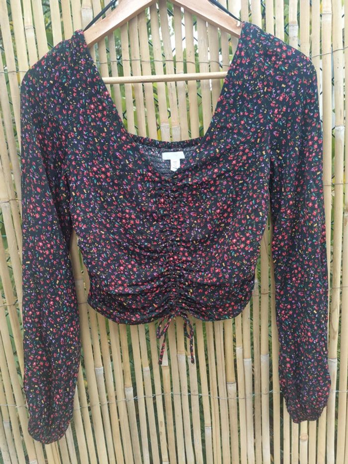 Blouse crop fleurie H&M - photo numéro 2