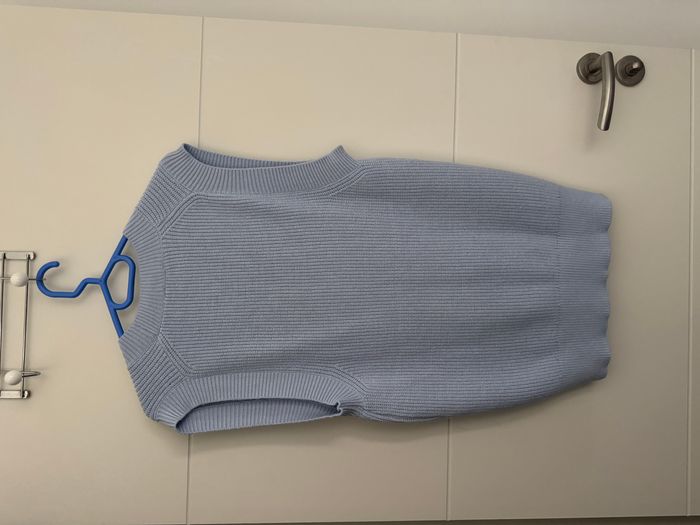 Pull sans manches en maille côtelée bleu Jennyfer - photo numéro 6