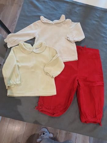 Lot pti pull et pantalon large