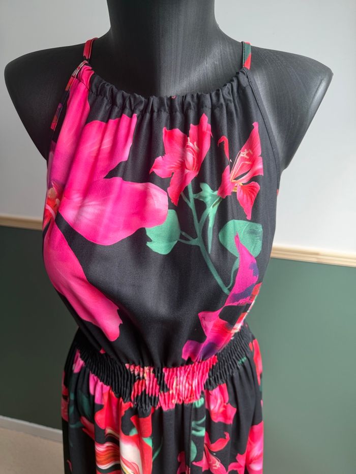 Robe longue imprimés fleurs avec fente avant Carina - photo numéro 5