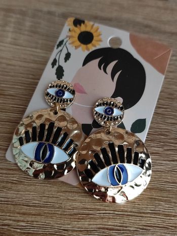 Paire de boucles d'oreilles oeil tendance