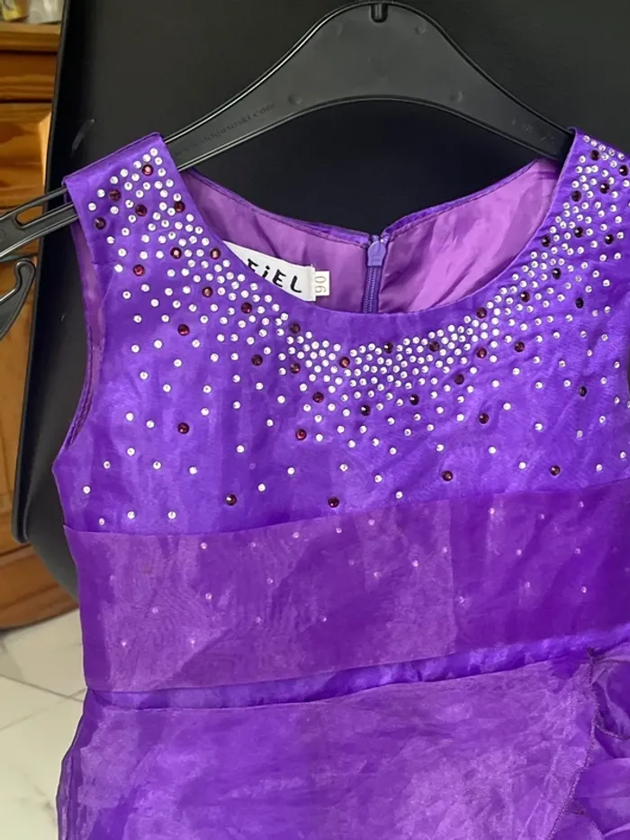 Robe cérémonie violet et strass - photo numéro 2