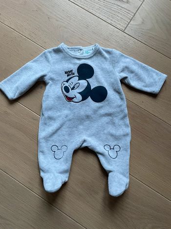 Pyjama 1 pièce velours Mickey - Disney - 1mois