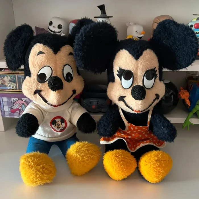 Lot 2 peluches disney mickey minnie vintage