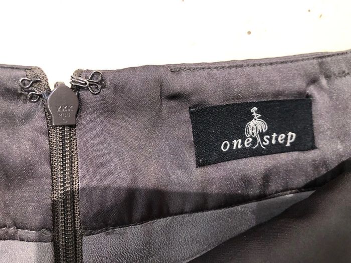 Jupe légère one step taille 40 polyester Kaki jaune rose - photo numéro 14