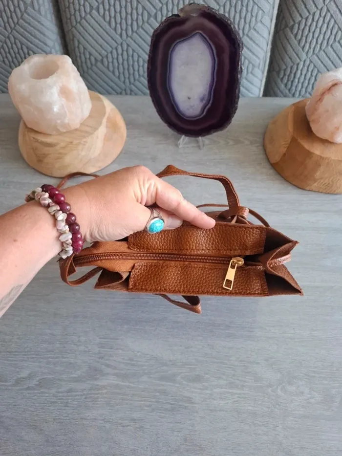 Joli sac à main Couleur tabac - photo numéro 4