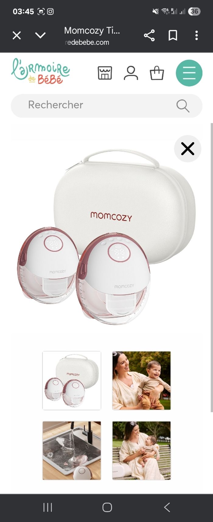 Momcozy M6 double tire lait mains libre