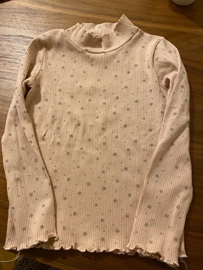 Sous pull fille rose et argent 6 ans Kiabi - photo numéro 2