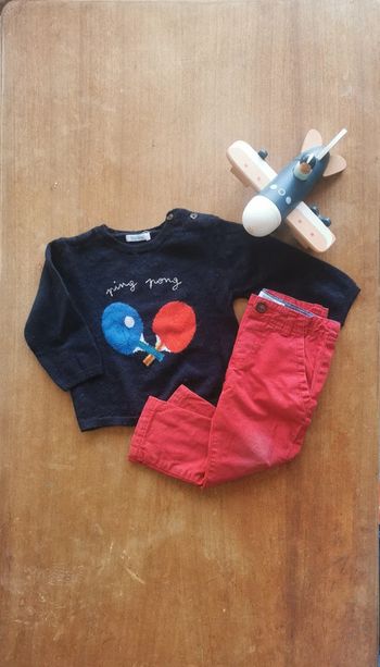 Ensemble habillé 2 pièces Bout'chou 9mois garçon laine 👶