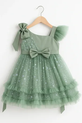 Robe de cérémonie 18-24 mois vert