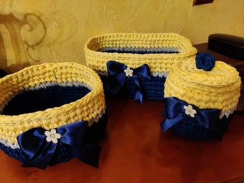 Pack de paniers rangement en Trapilho pour bébé
