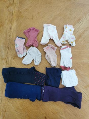 Lot chaussette collant 19 22