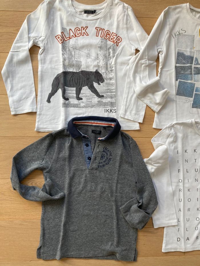 Lot 4 t-shirts ML IKKS - photo numéro 2