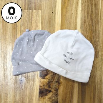 Lot 2 Bonnets naissance