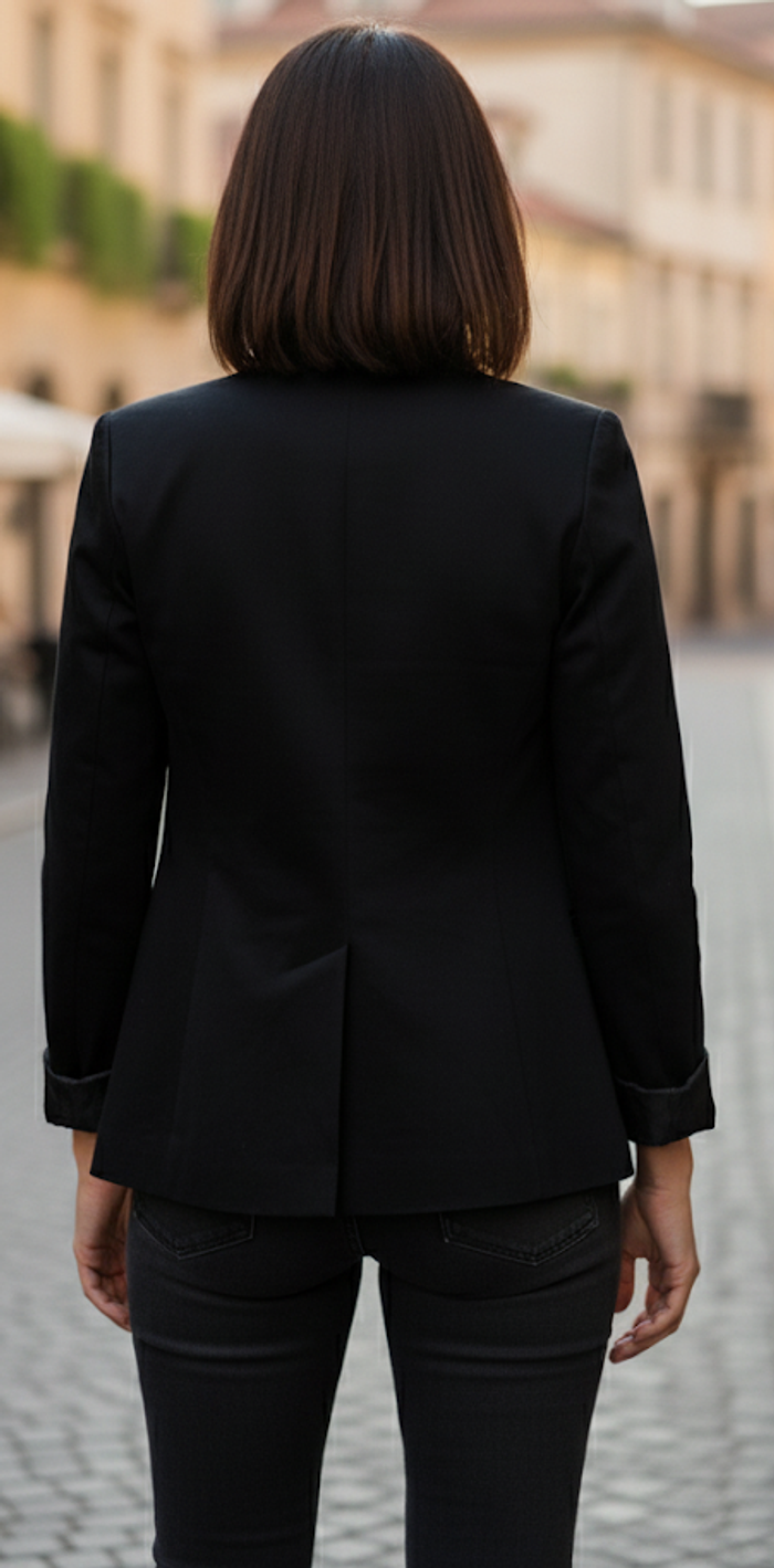 Blazer Pimkie Noir Basique Chic - Taille 36 (S) - photo numéro 4
