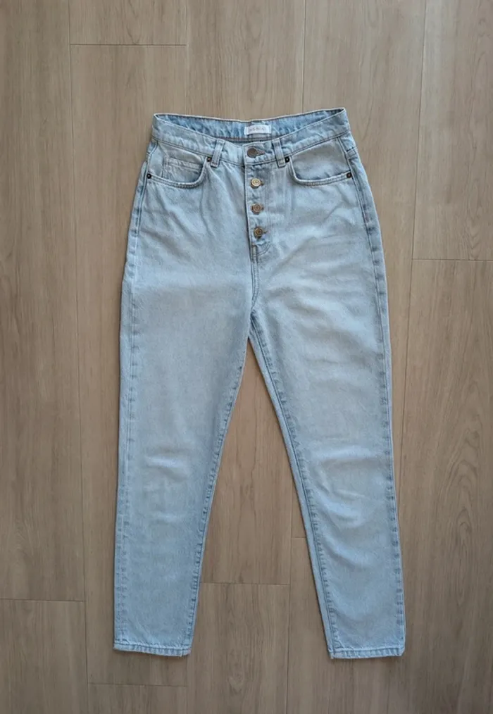 Jean droit taille haute