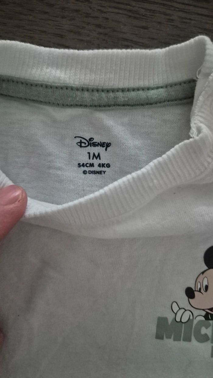 T-shirt Mickey 1 mois - photo numéro 2
