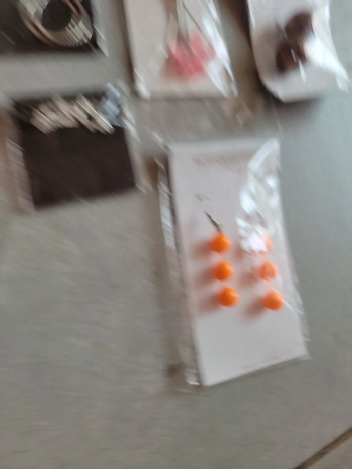 Lot boucles d'oreilles perle pendentif créole strass - photo numéro 7