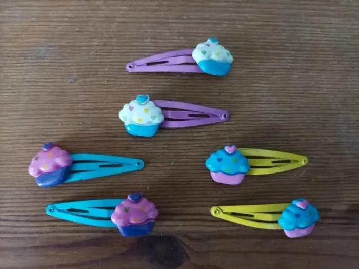 Lot de barrettes "cupcakes"