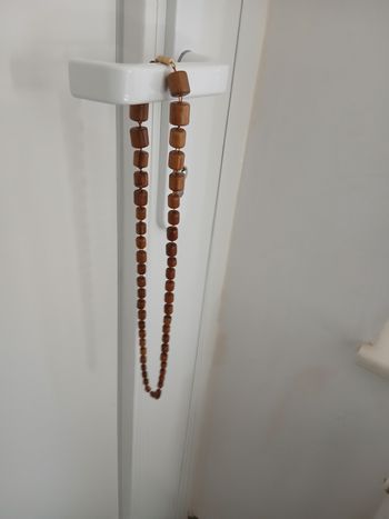 Collier perles en bois
