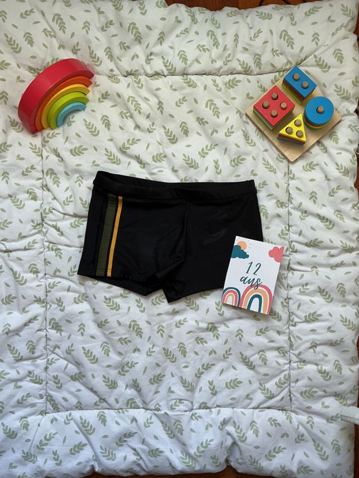 maillot de bain noir 12 ans kiabi