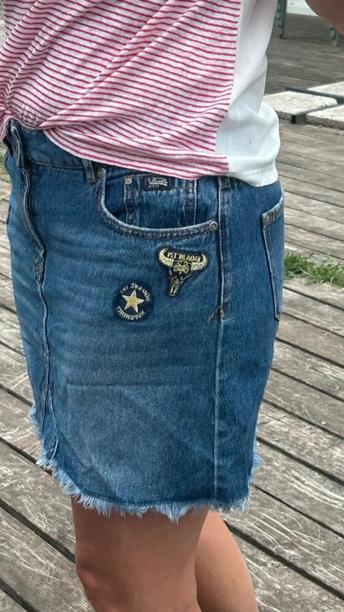Jupe en jean SuperDry - photo numéro 3