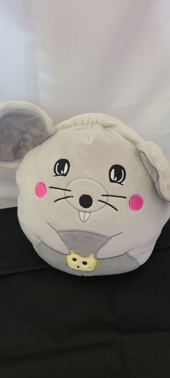 Peluche réversible 24 cm - Chat / Souris