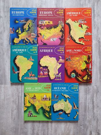 Les encyclopédies du Livre d'Or Atlas Illustré Tome 1 à 8