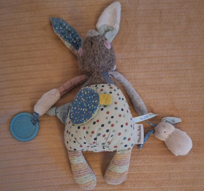 Doudou Peluche  Lapin Moulin Roty
