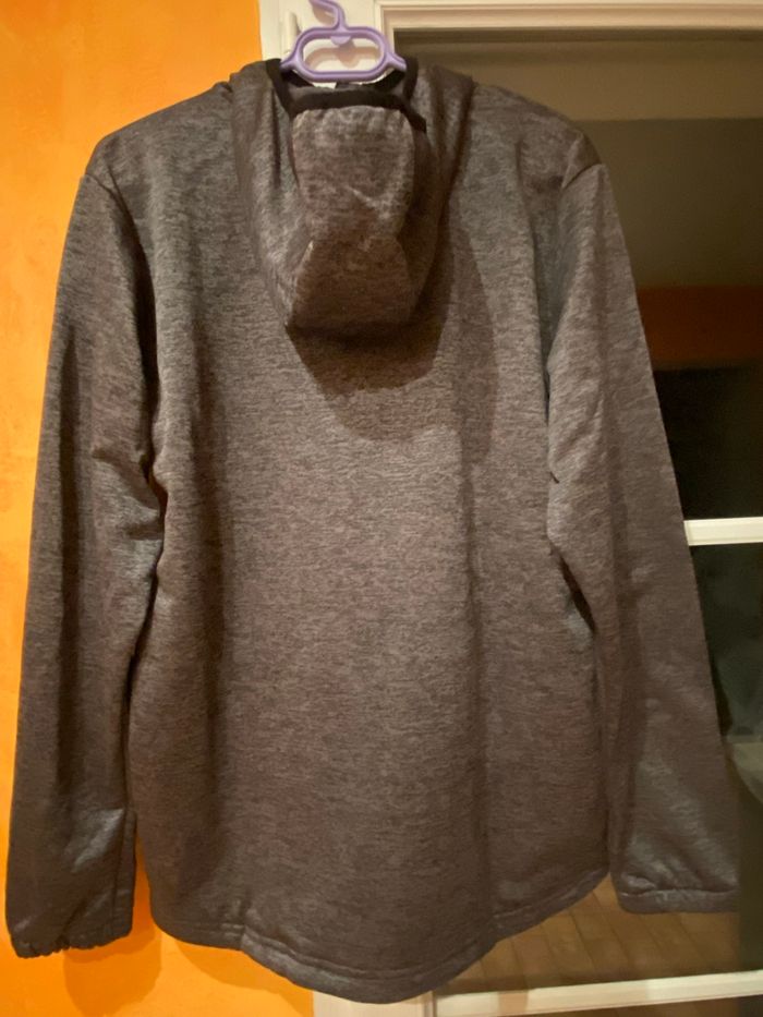 Veste à capuche Uhlsport Essential Fleece Anthracite chiné neuve - photo numéro 4