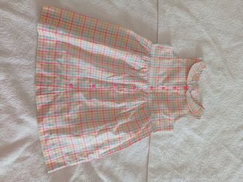 Magnifique robe d'été avec colle manche courte ces petits boutons fluo et ses couleurs fluo magnifique robe marque grain de blé voir photos taille 24 mois 86 cm voir photos cette robe est magnifique