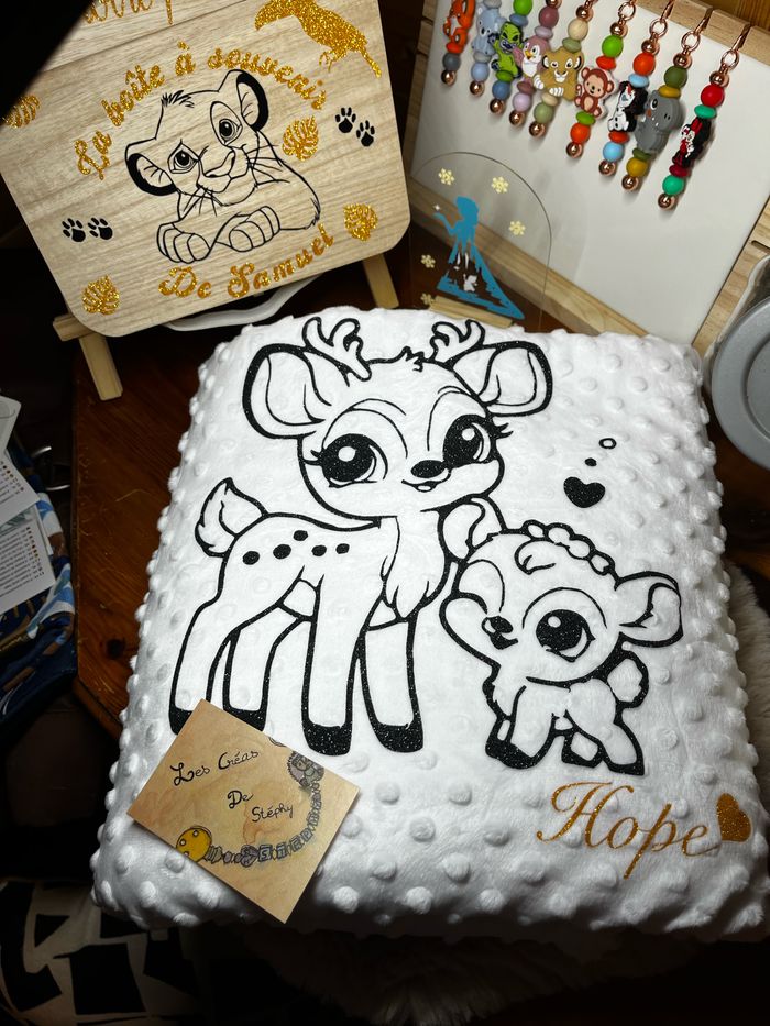 Couverture personnalisée biche