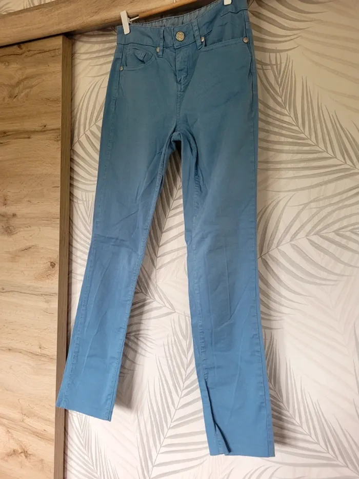 Pantalon femme taille 36 bleu tissaia - photo numéro 2