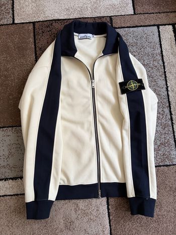 Veste zippée Stone Island beige & noir – bon état