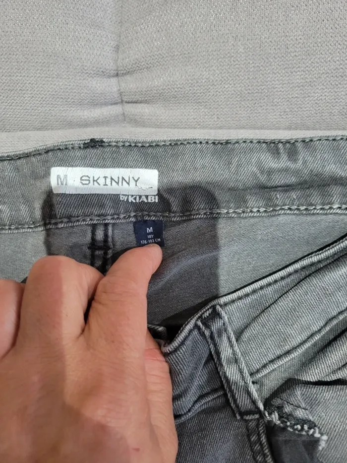 Jeans gris kiabi 176 /182 cm - photo numéro 2